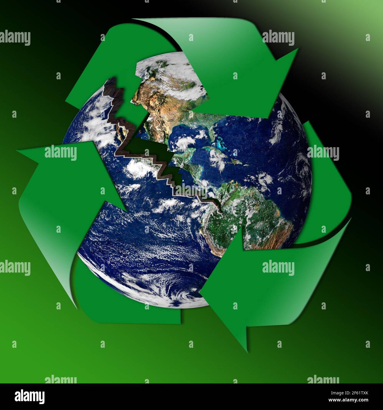 Globales Recycling Stockfoto