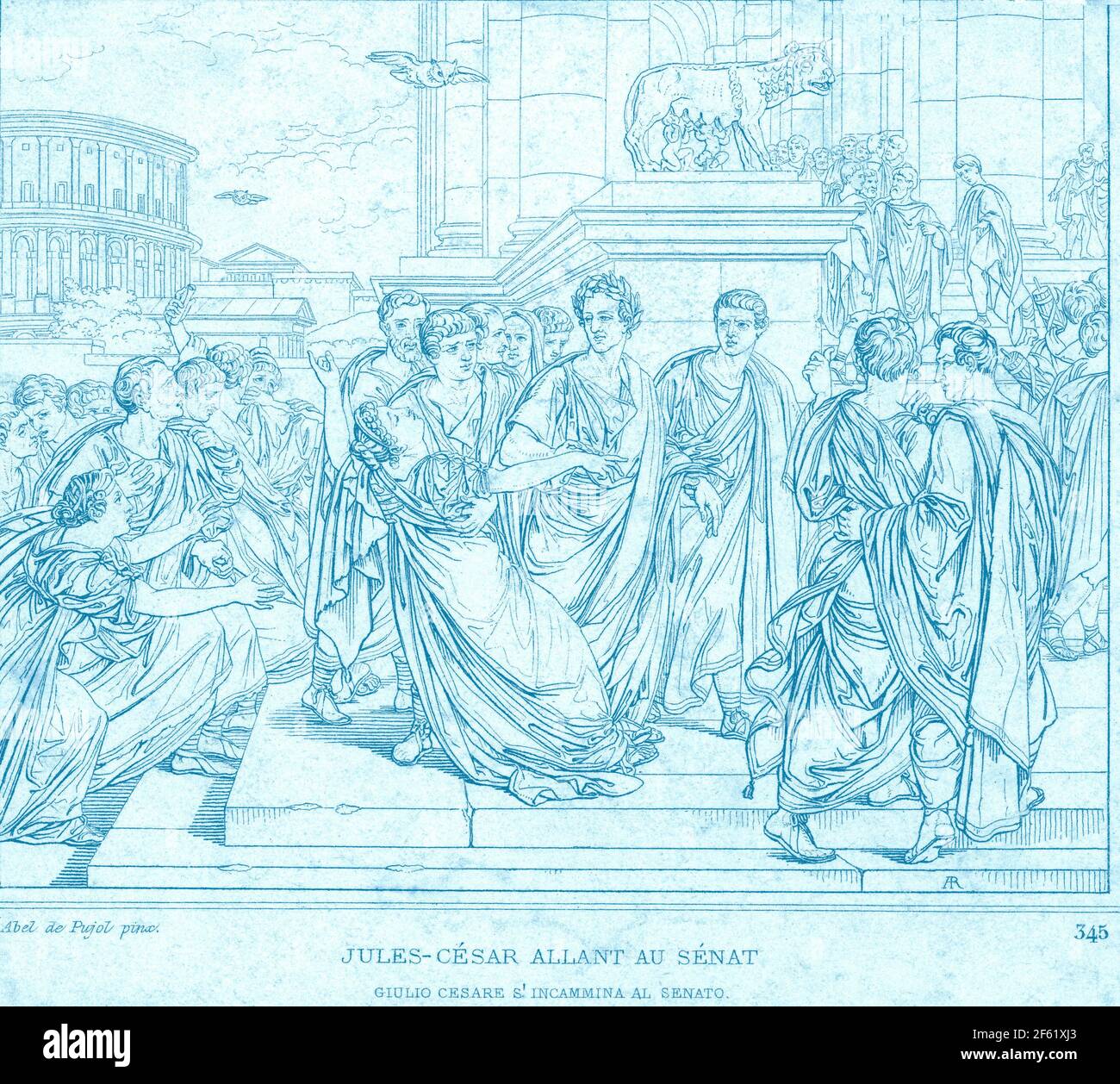 Ermordung von Julius Caesar, 44 v. Chr. Stockfoto