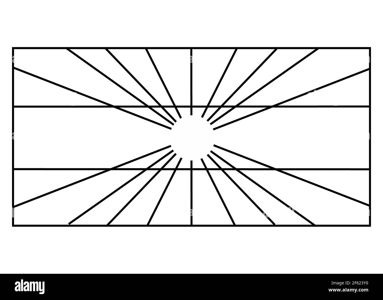 Optische Täuschung, Hering, Illustration Stockfoto