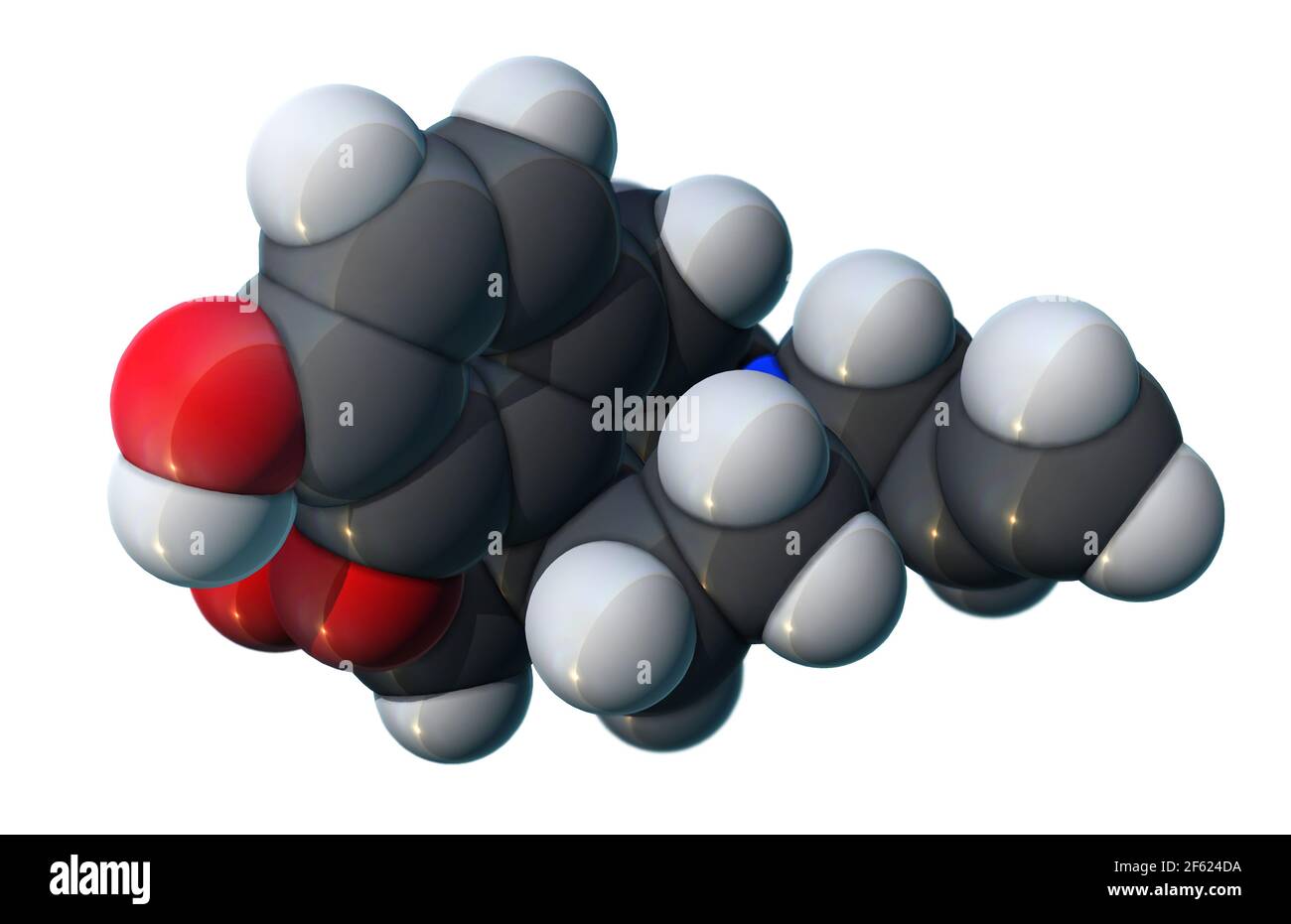 Naloxon, molekulares Modell Stockfoto