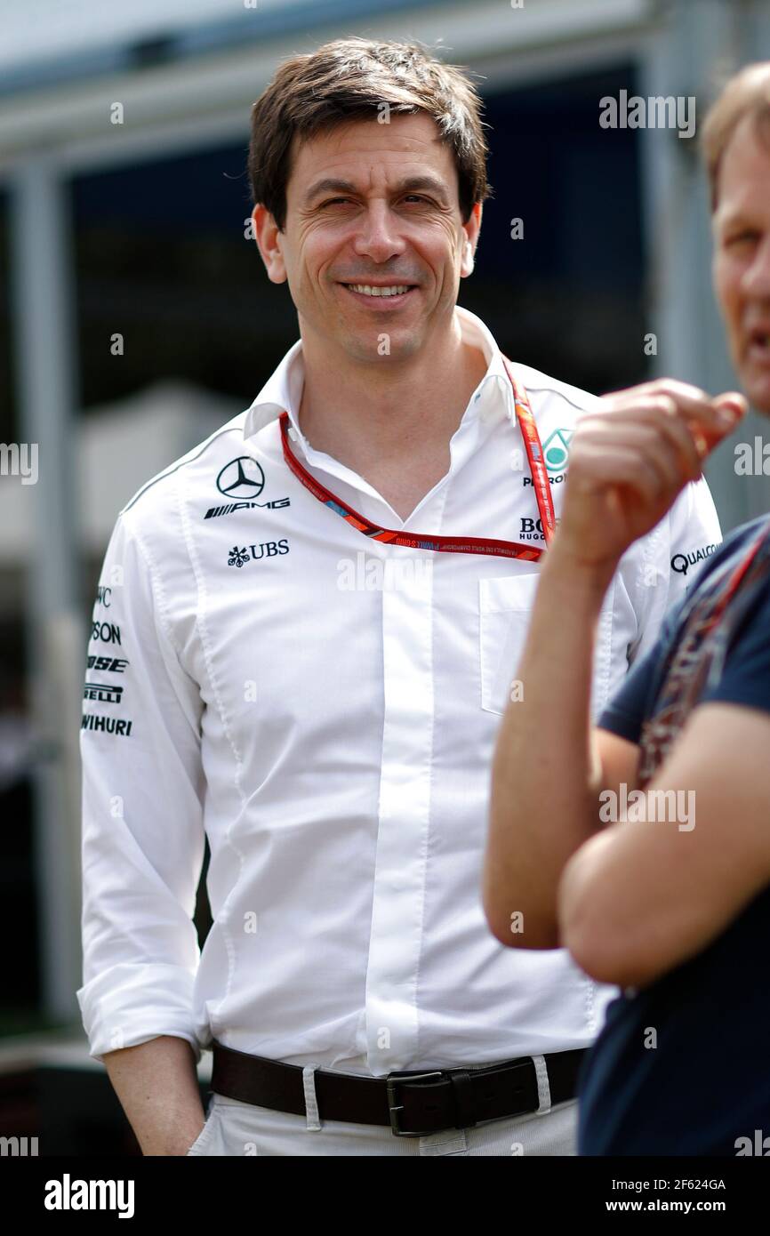 WOLFF Toto (aut) Geschäftsführer Mercedes GP Ambiance Portrait während der Formel 1 Meisterschaft 2017 in Melbourne, Australien Grand Prix, vom 23. Bis 26. März - Foto Frederic Le Floc'h / DPPI Stockfoto