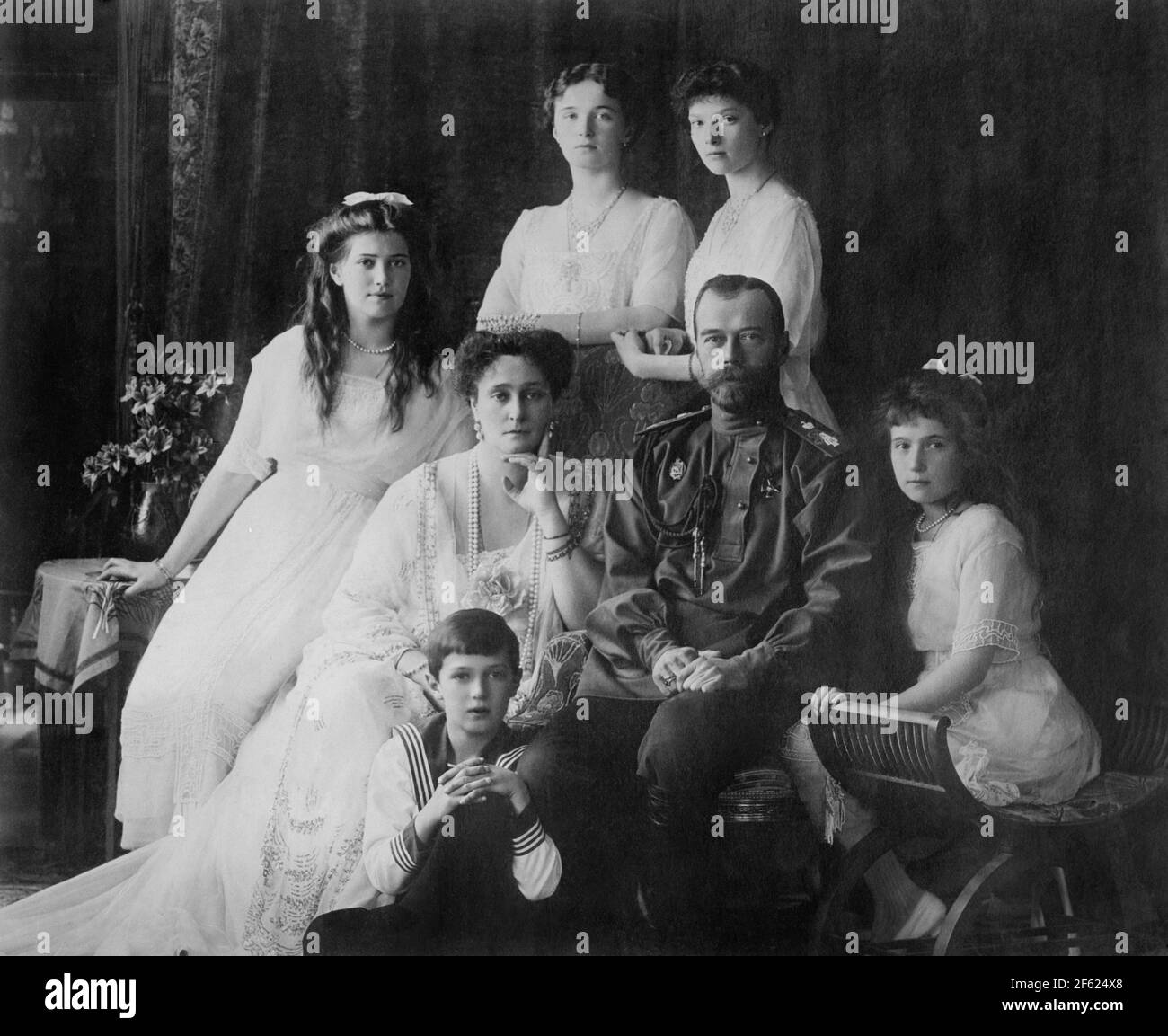 Russische Königsfamilie, 1914 Stockfoto