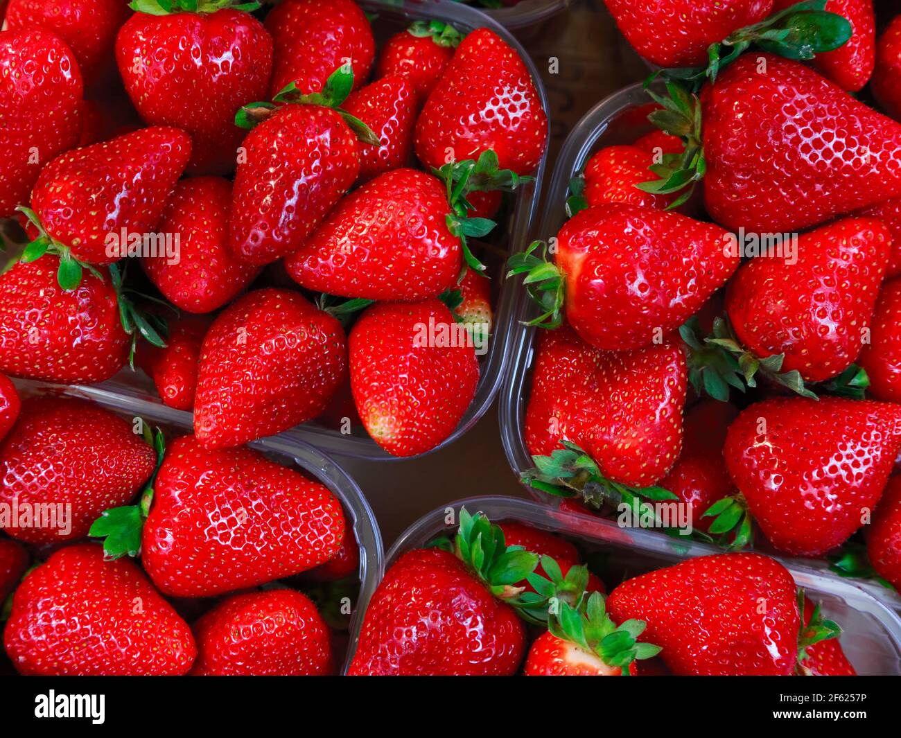 Frisch reif saftig schöne rote Erdbeere Stockfoto