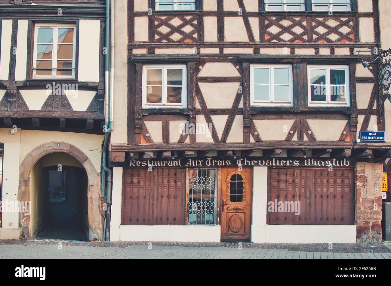 Städtische Details Strasbourg-Détails urbains Strasbourg-Décorations Strasbourg-decors Strasbourg colombages Stockfoto