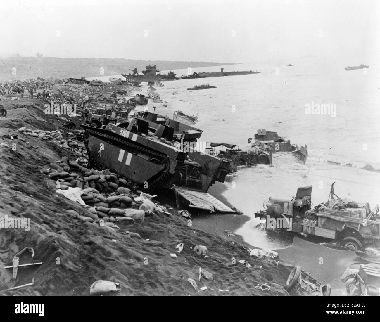 D-Day in Iwo Jima, 1945, 2. Weltkrieg Stockfoto