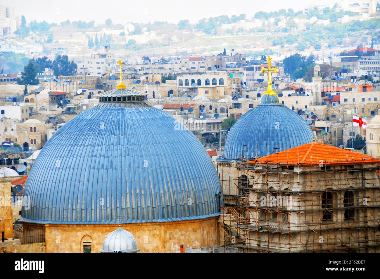 Jerusalem: Kuppeln der Sepulkre-Kirche Stockfoto
