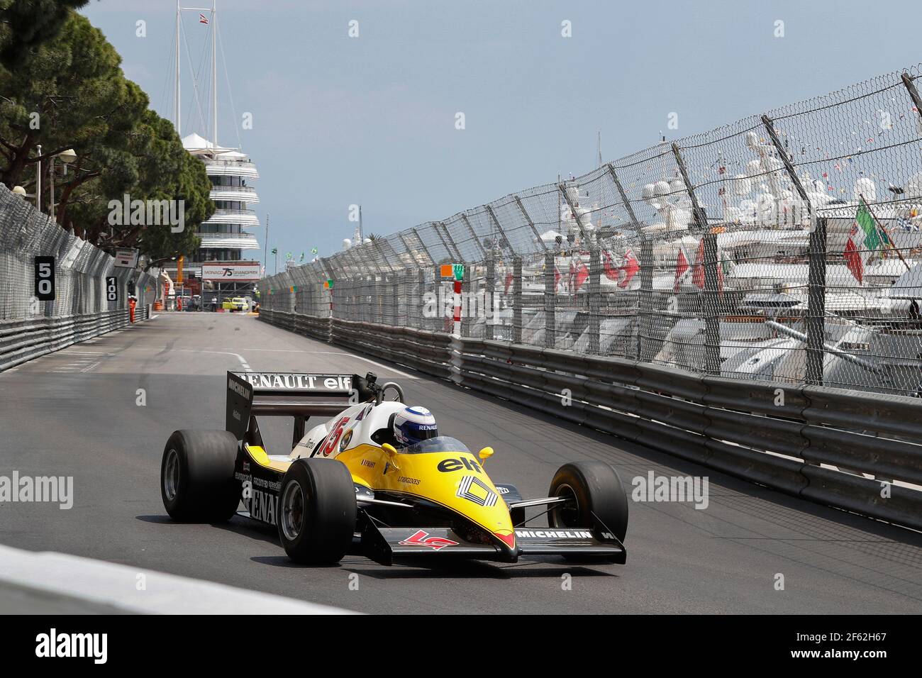 PROST Alain (Fra) Renault F1 RE40 Ambiance Portrait während der Formel 1 Weltmeisterschaft 2017, Grand Prix von Monaco vom 24. Bis 28. Mai in Monaco - Foto Frederic Le Floc'h / DPPI Stockfoto