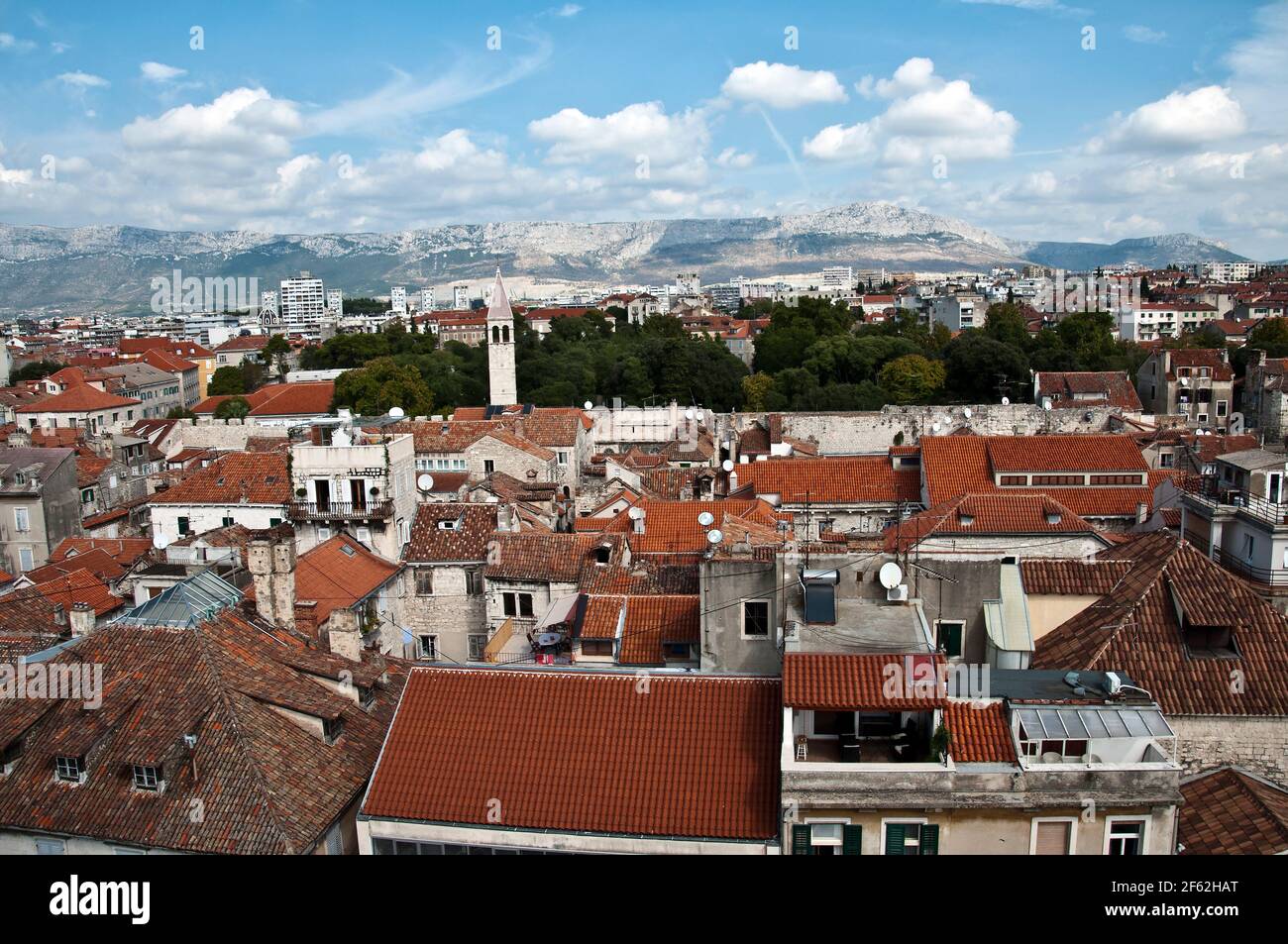 Split, Kroatien, Berge in der Ferne Stockfoto