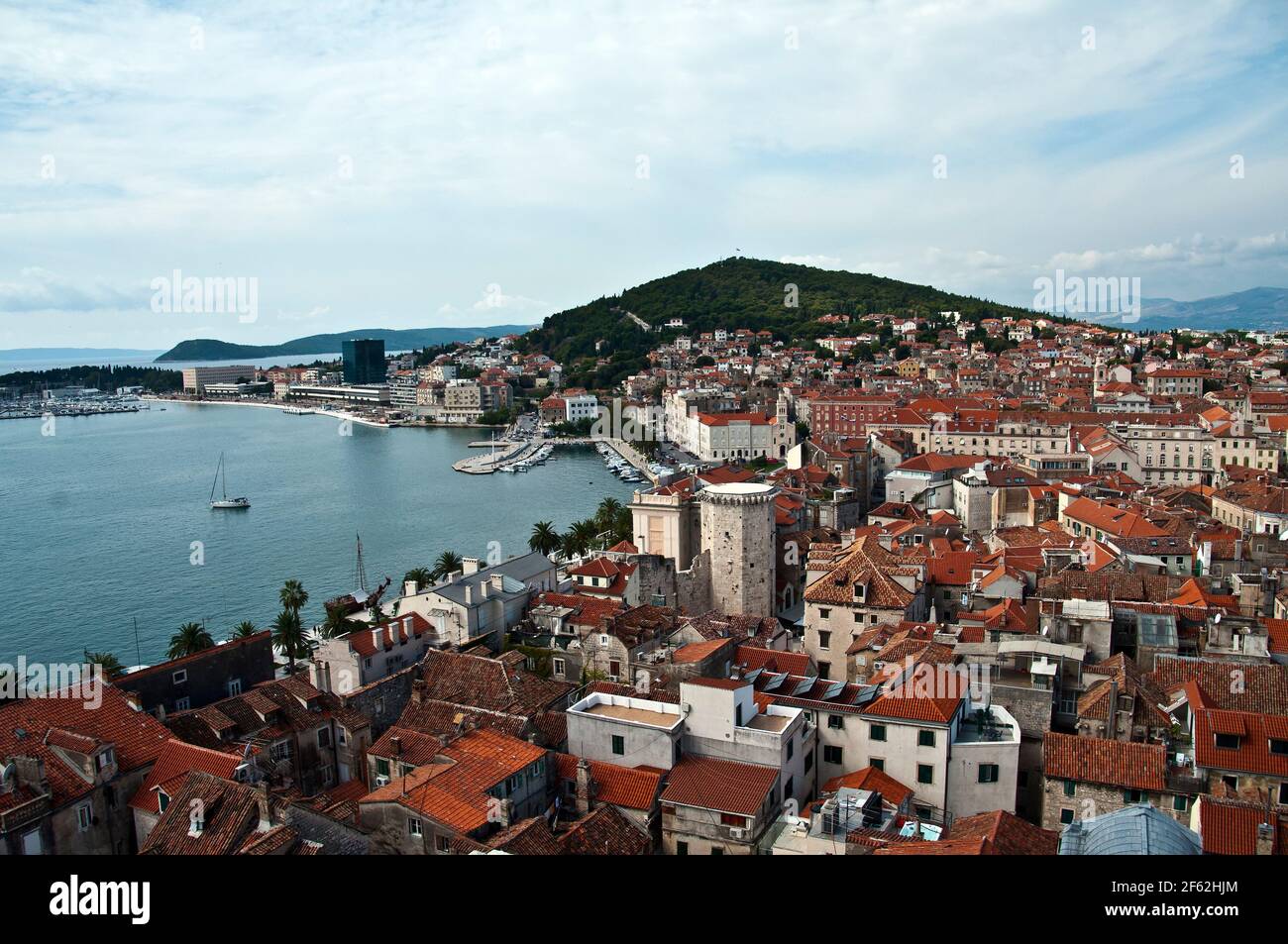 Hafengebiet, Split, Kroatien Stockfoto