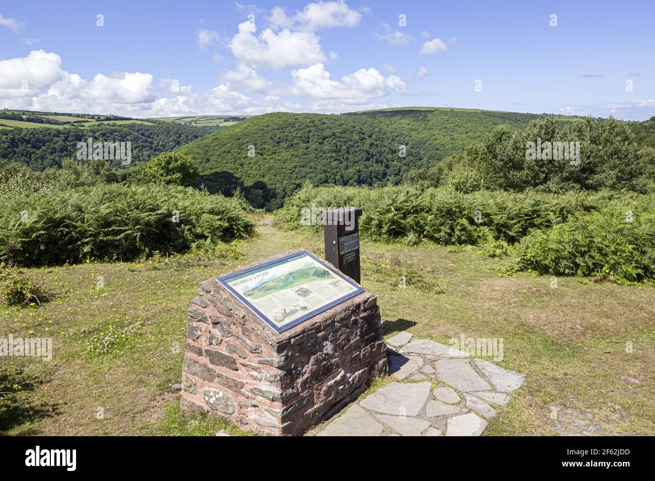 Der Blick über Cloutsham Ball von Webbers Post ViewPoint auf Exmoor, Somerset UK Stockfoto