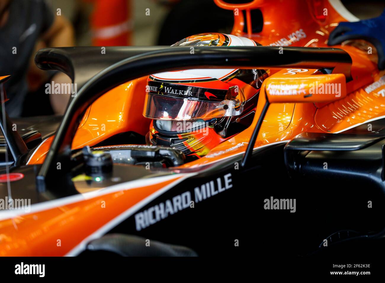 VANDOORNE Stoffel (bel) McLaren Honda MCL32, das Halo-System während der Formel-1-Weltmeisterschaft 2017, Singapur Grand Prix vom 14. Bis 17. September in Singapur - Foto Florent Gooden / DPPI Stockfoto