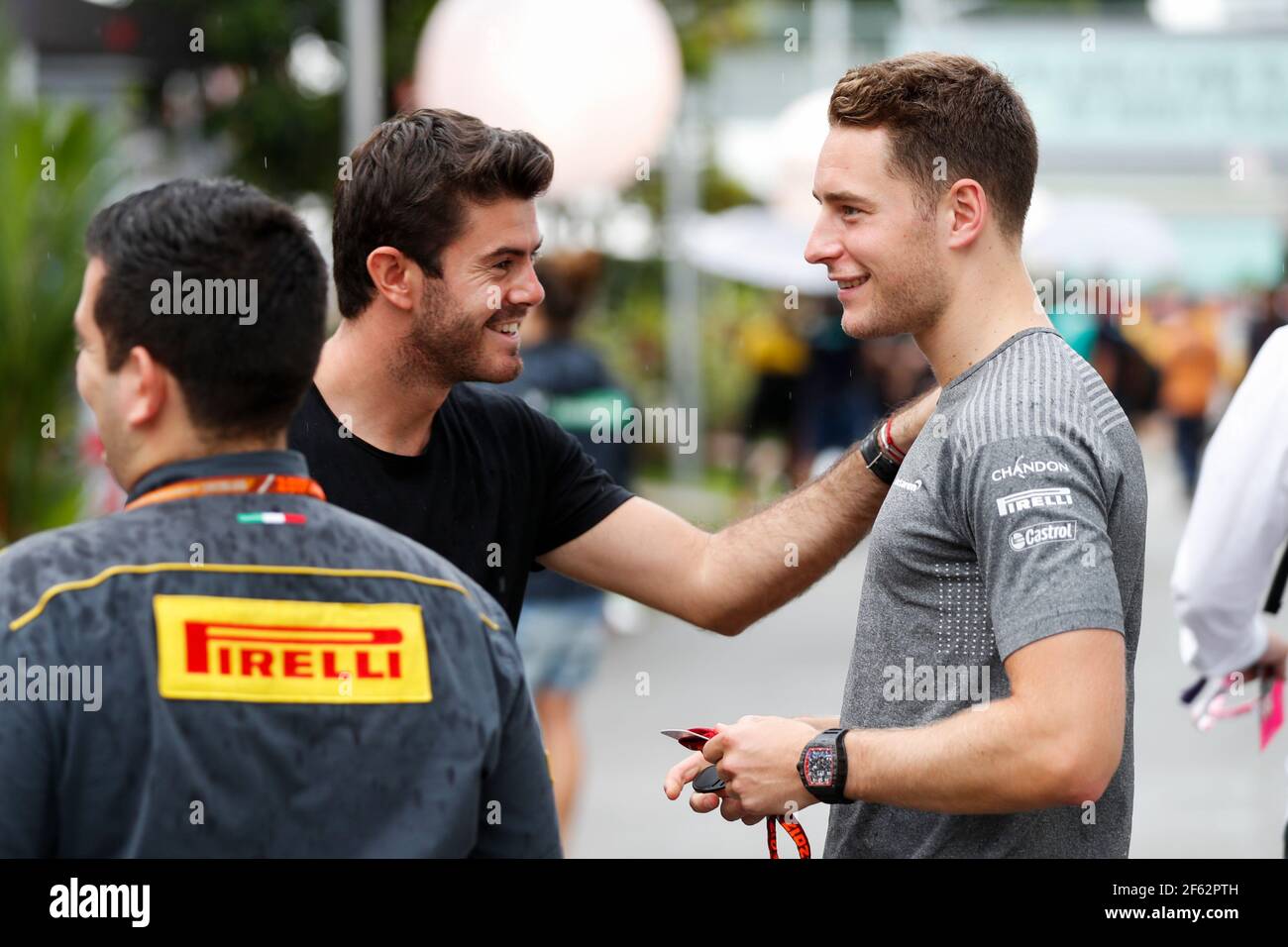 NATO Norman, F2 Fahrer, mit VANDOORNE Stoffel (bel) McLaren Honda MCL32, Ambiance Portrait während der Formel 1 Weltmeisterschaft 2017, Singapur Grand Prix vom 14. Bis 17. September in Singapur - Foto Florent Gooden / DPPI Stockfoto