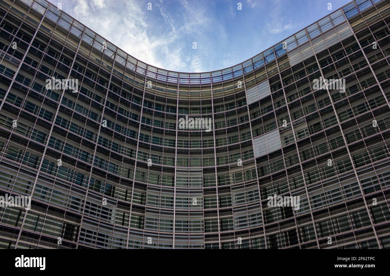 Ein Bild des Gebäudes Le Berlaymont (Brüssel). Stockfoto