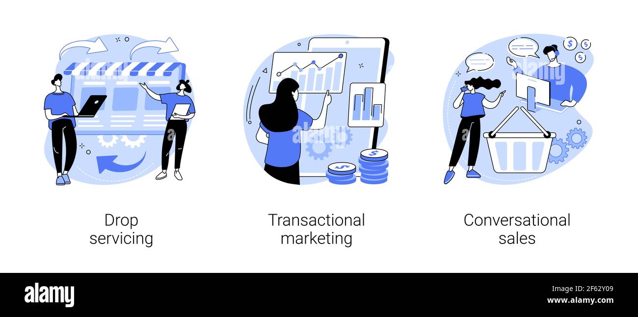 Marketing und Vertrieb abstrakte Konzept Vektor Illustrationen. Stock Vektor