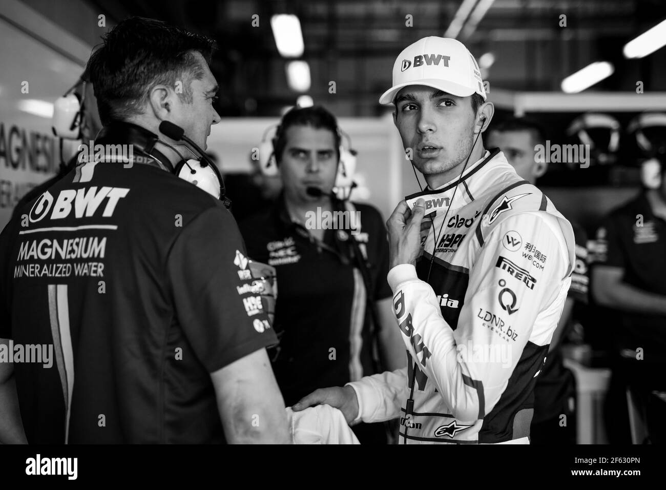 OCON Esteban (Fra) Force India VJM10, Porträt während der Formel 1-Weltmeisterschaft 2017, Abu Dhabi Grand Prix vom 23. Bis 26. November in Yas Marina - Foto Florent Gooden / DPPI Stockfoto