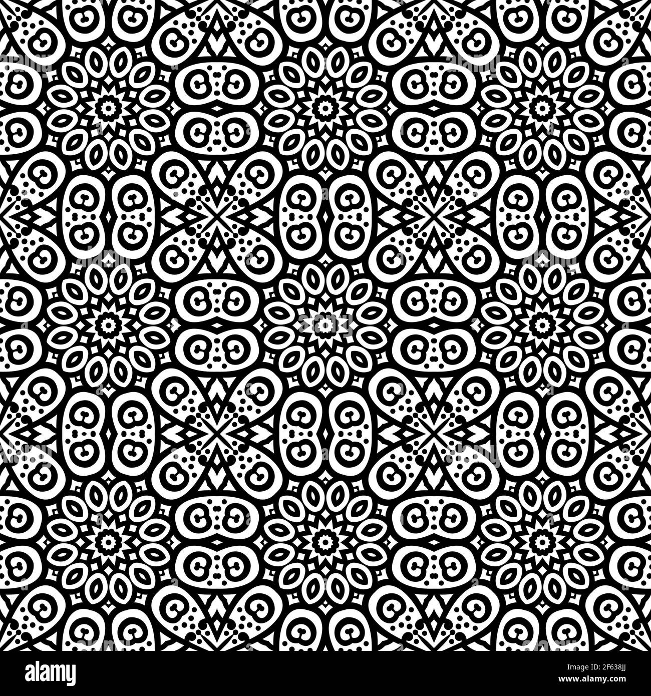 Nahtloses Mandala-Design.Geometrische orientalische Blumenmuster Hintergrund. Stock Vektor