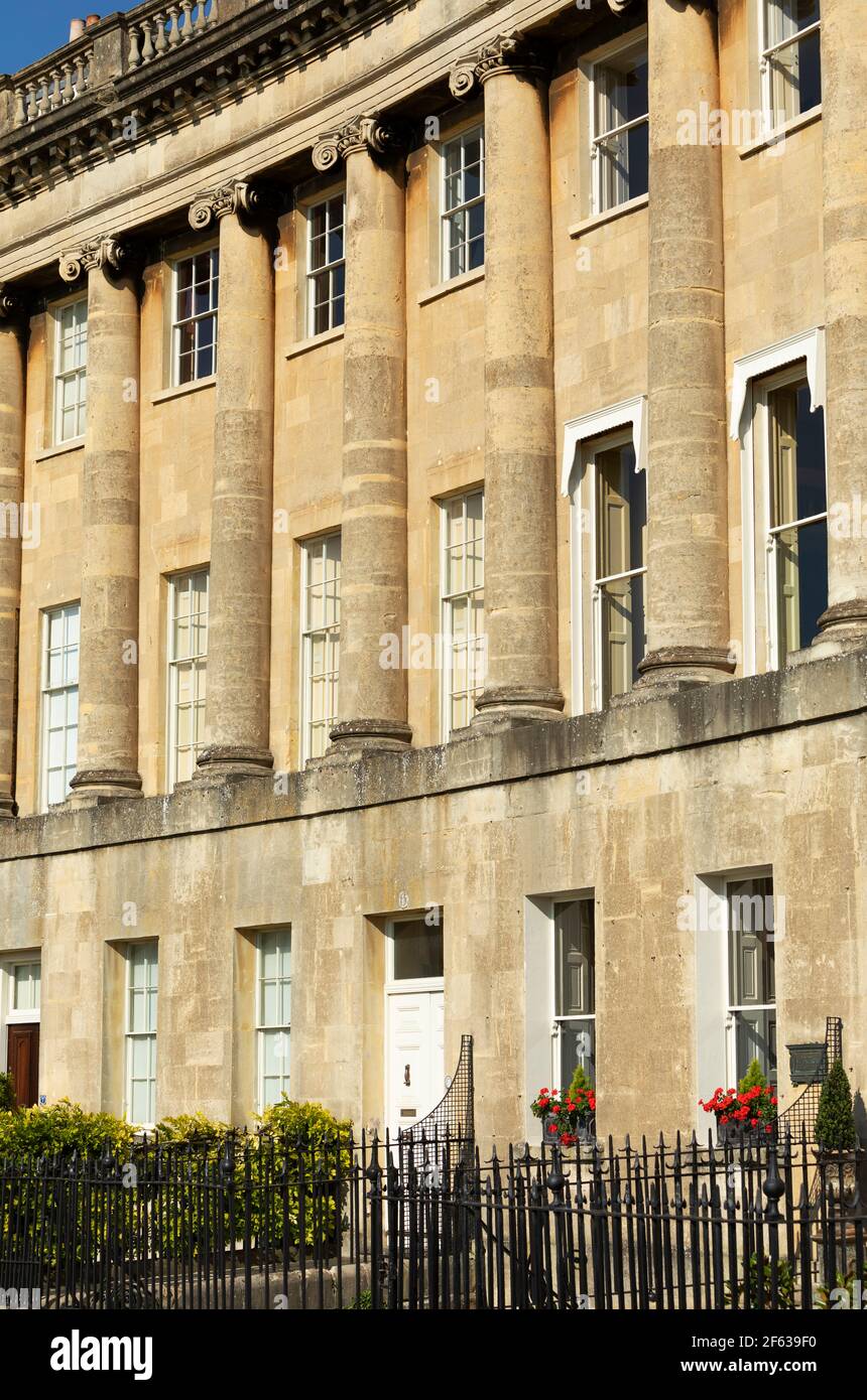 The Royal Crescent, Bath, Somerset, England, Großbritannien, Europa Stockfoto