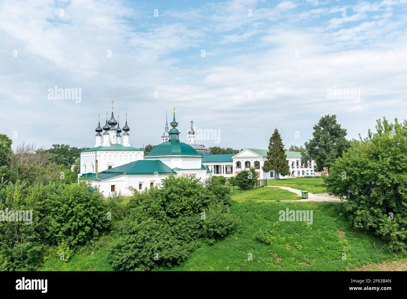 Herrliche Aussicht auf die Stadt Susdal, die mit einer langen Geschichte Russlands behaftet sind. Stockfoto