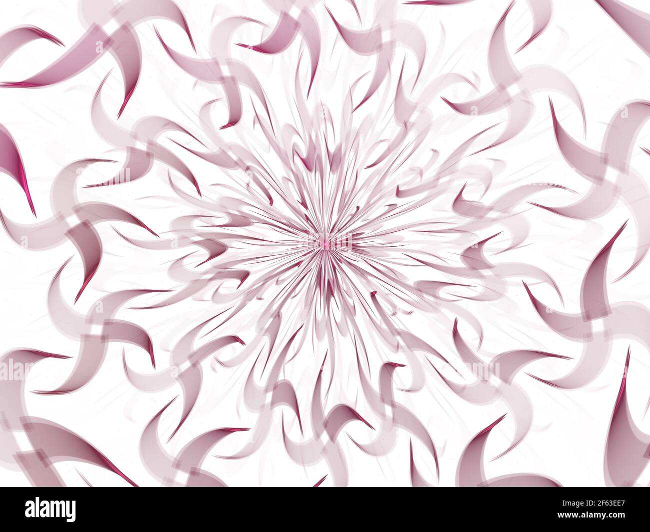 Abstrakte fraktale Spiralstruktur bestehend aus leuchtenden Kugeln, Blasen und Wirbeln. Eleganz Hintergrund Komposition - Raster Fractal 3D Kugeln Grap Stockfoto