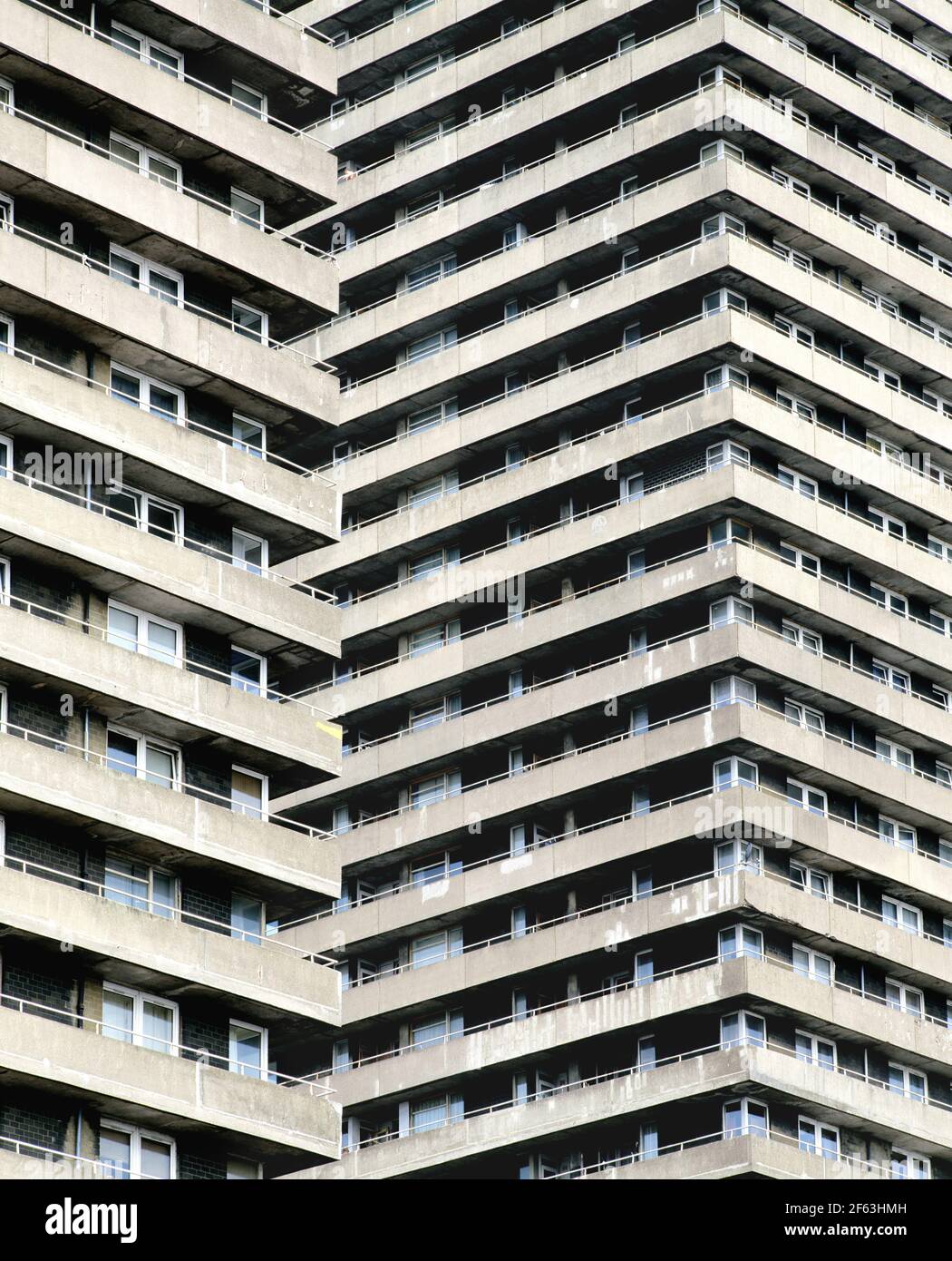 Die Gallowgate Towers, Glasgows höchste Hochhäuser, fotografiert 2003. Die Wohnungen wurden 2015 und 2016 abgerissen. Stockfoto