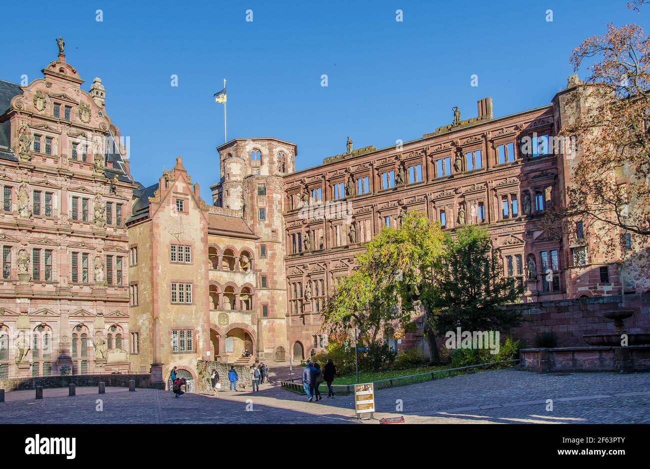 Heidelberg ist eine Universitätsstadt im Bundesland Baden-Württemberg und liegt am Neckar im Südwesten Deutschlands. Stockfoto