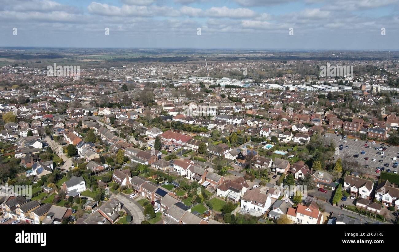 Billericay Essex UK Stadt Luftbild Stockfoto