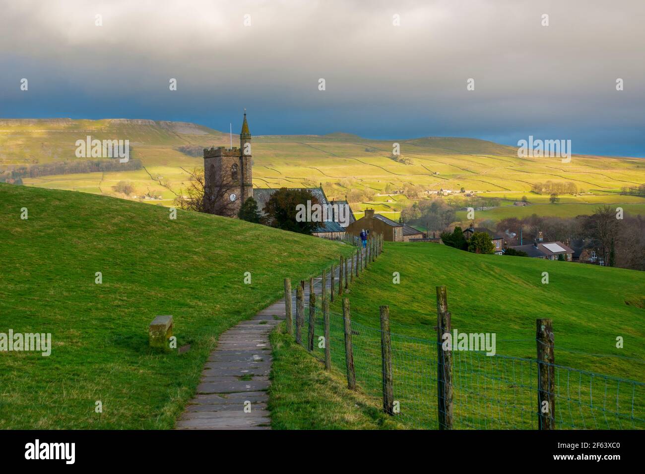 St Margaret's Church, Hawes, Wensleydale, Yorkshire Dales National Park Stockfoto