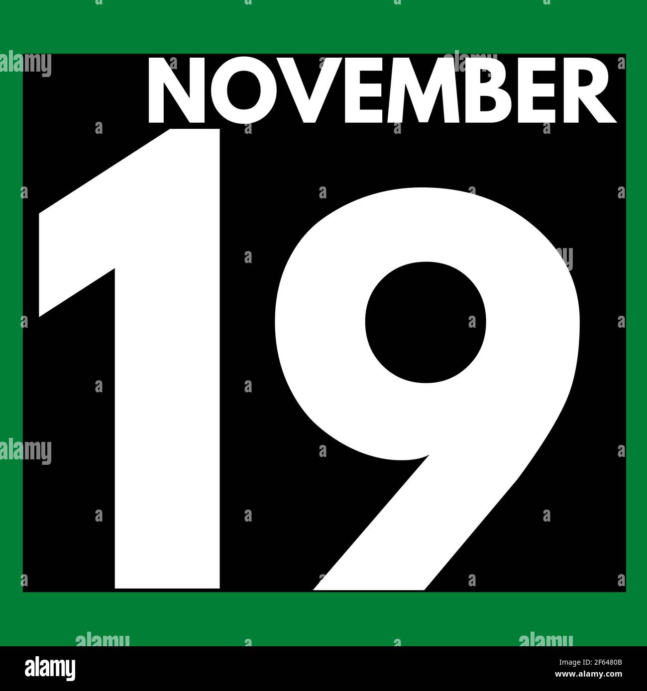 November 19 . Moderner Tageskalender Icon .date,day, month .calendar für den Monat November Stockfoto