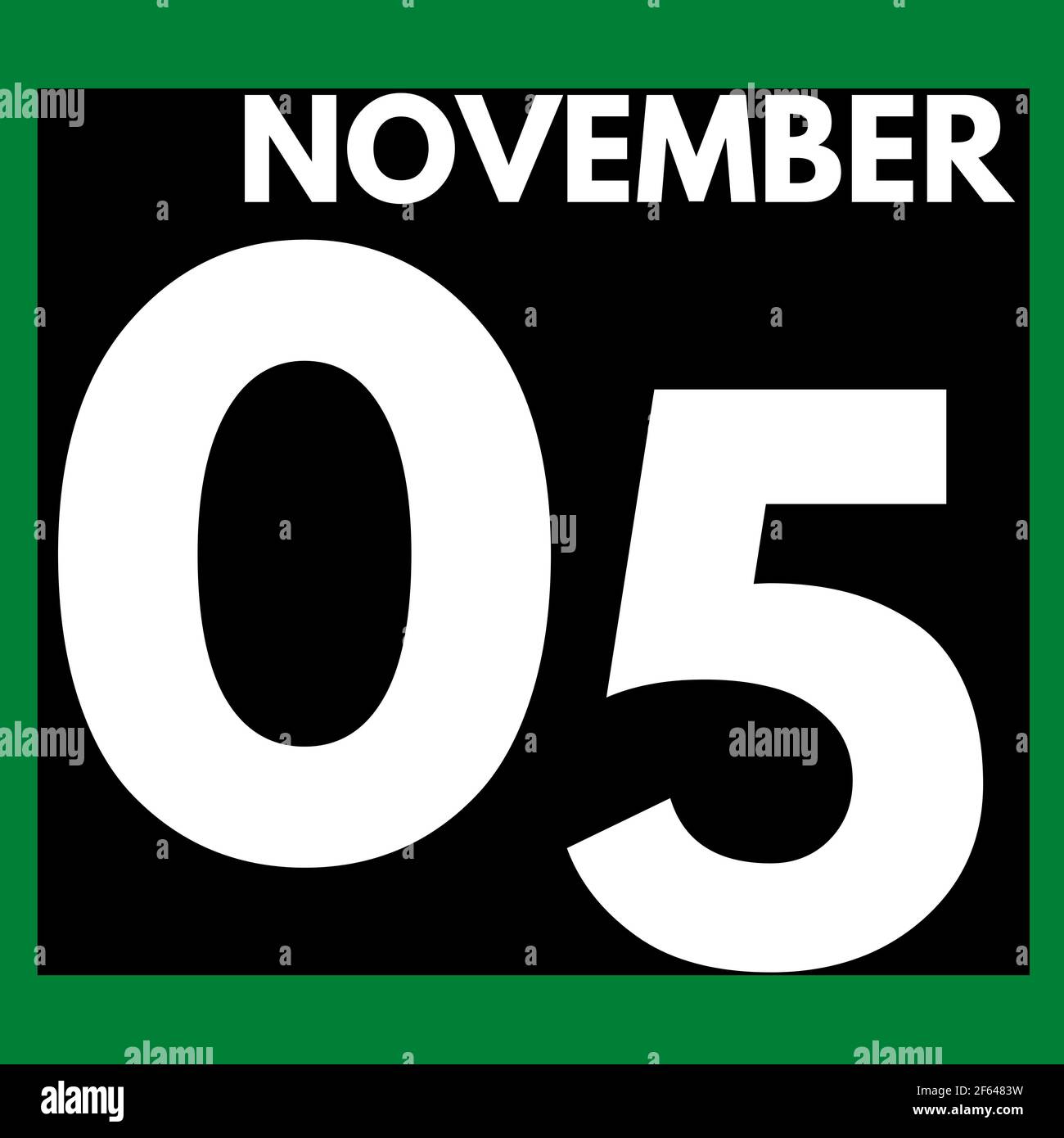 November 5 . Moderner Tageskalender Icon .date,day, month .calendar für den Monat November Stockfoto