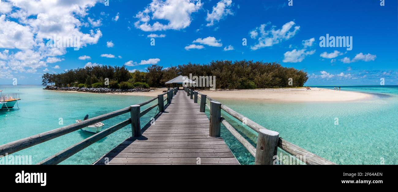 Das Tor zur tropischen Oase Heron Island am Great Barrier Reef von Queensland. Stockfoto