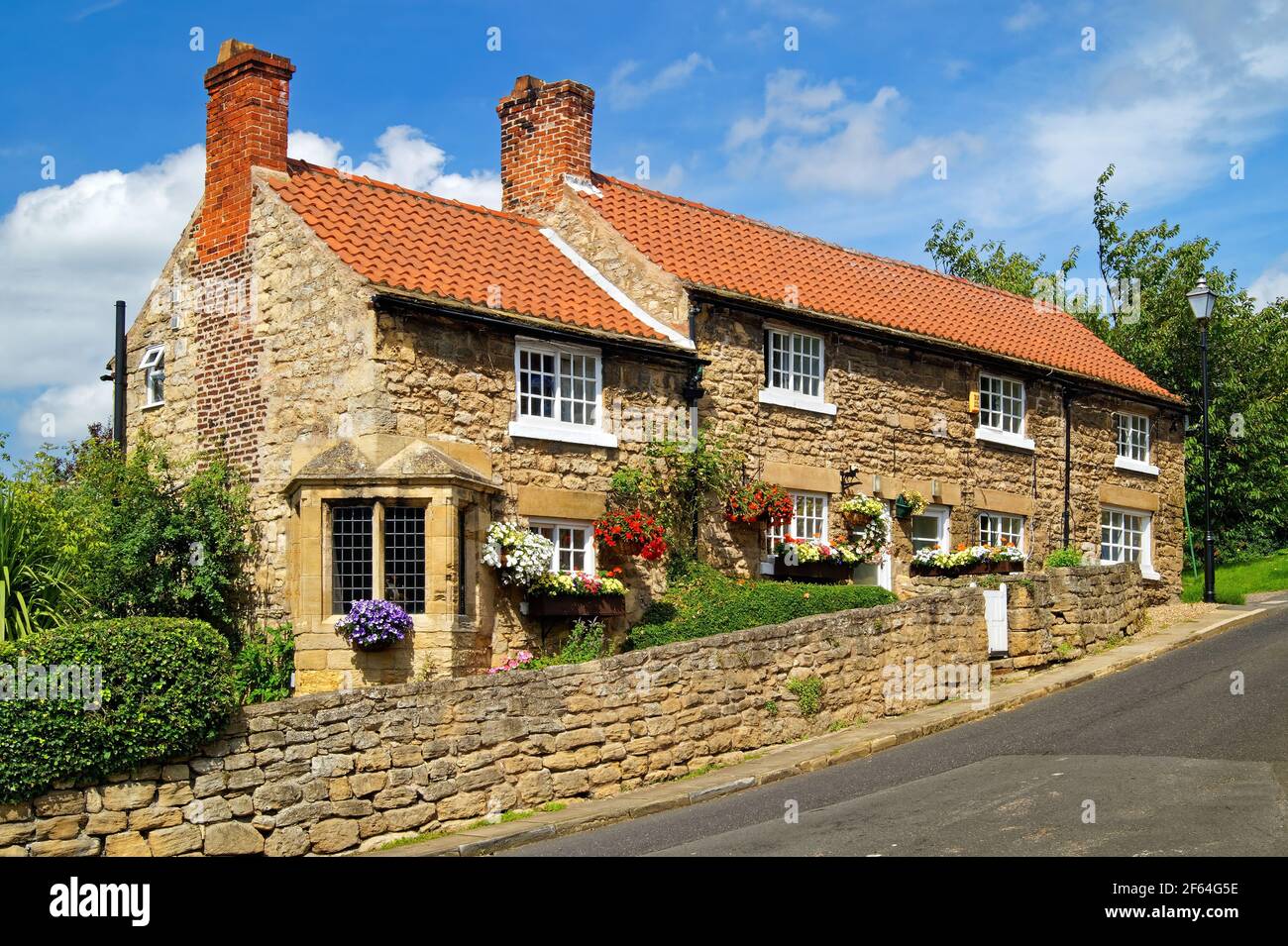 Großbritannien, South Yorkshire, Doncaster, Hooton Pagnell, Clayton Lane Cottage Stockfoto