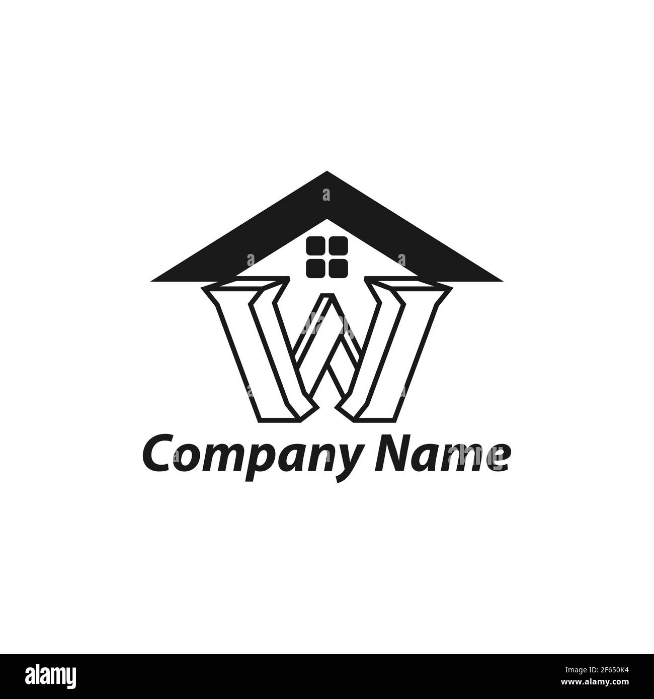 Künstlerisches LETZTERES W Logo, kreativ, künstlerisch, elegant, persönlich, Professionell, sauber, einfach, auffällig, lustig, Cool, einzigartig.EPS 10 Stock Vektor