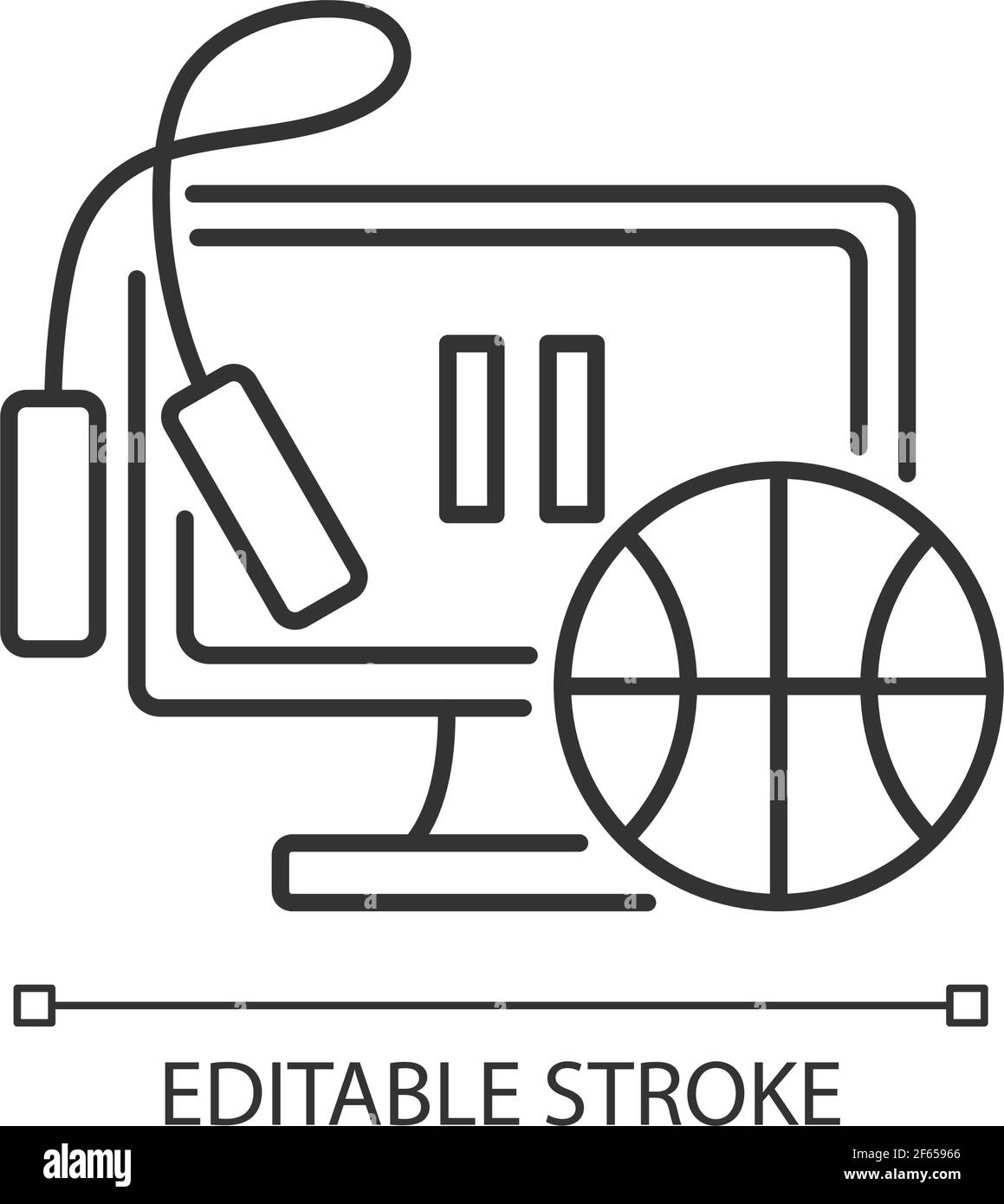Übung Pause Linear Symbol Stock Vektor