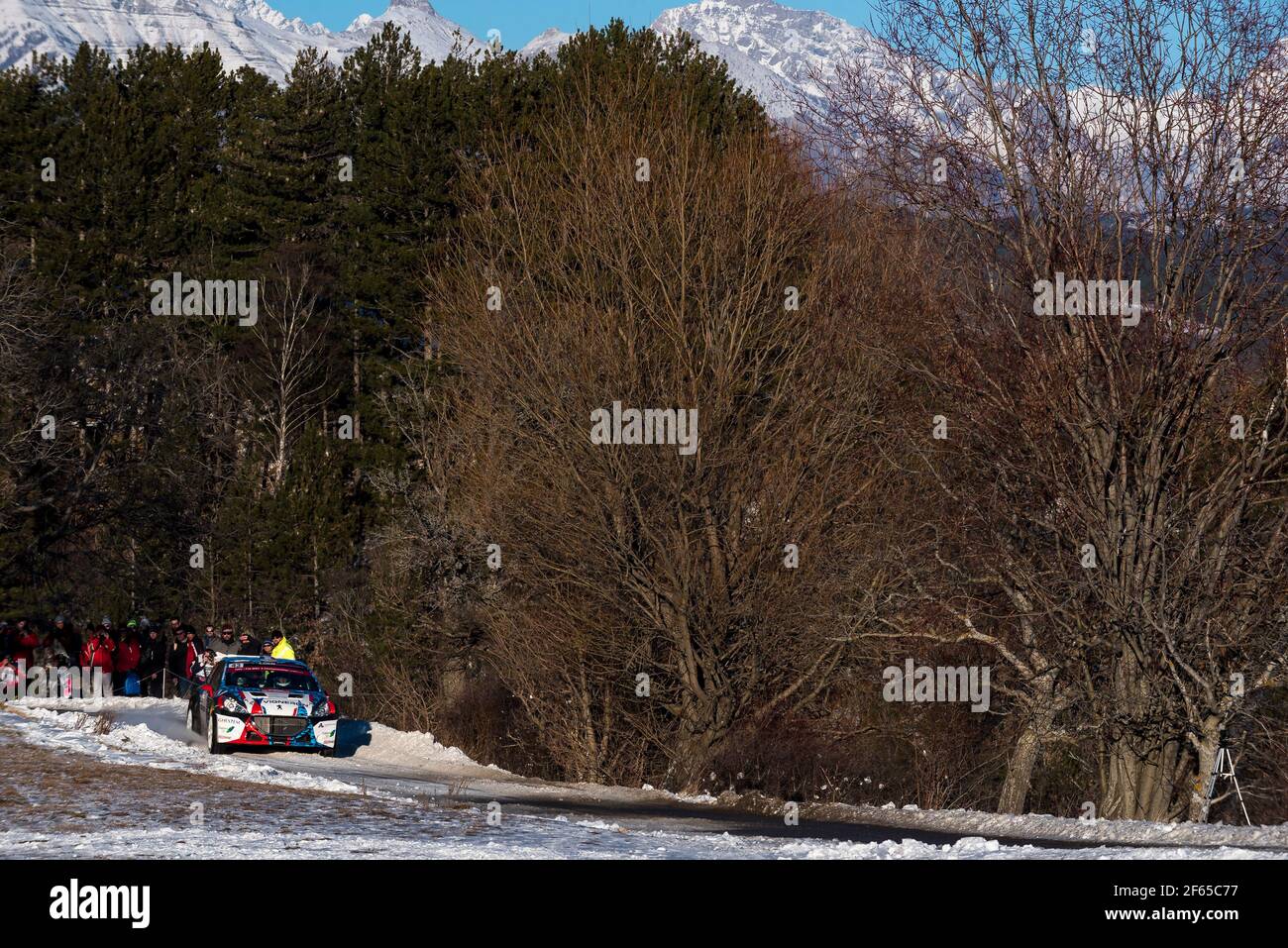 43 Giordano Quentin, Roux Thomas, Peugeot 208 R5 im Einsatz während der Rallye-Weltmeisterschaft 2017, Rallye Monte Carlo vom 19. Bis 22. Januar in Monaco - Foto Brieuc Mercière/ Austral / DPPI Stockfoto