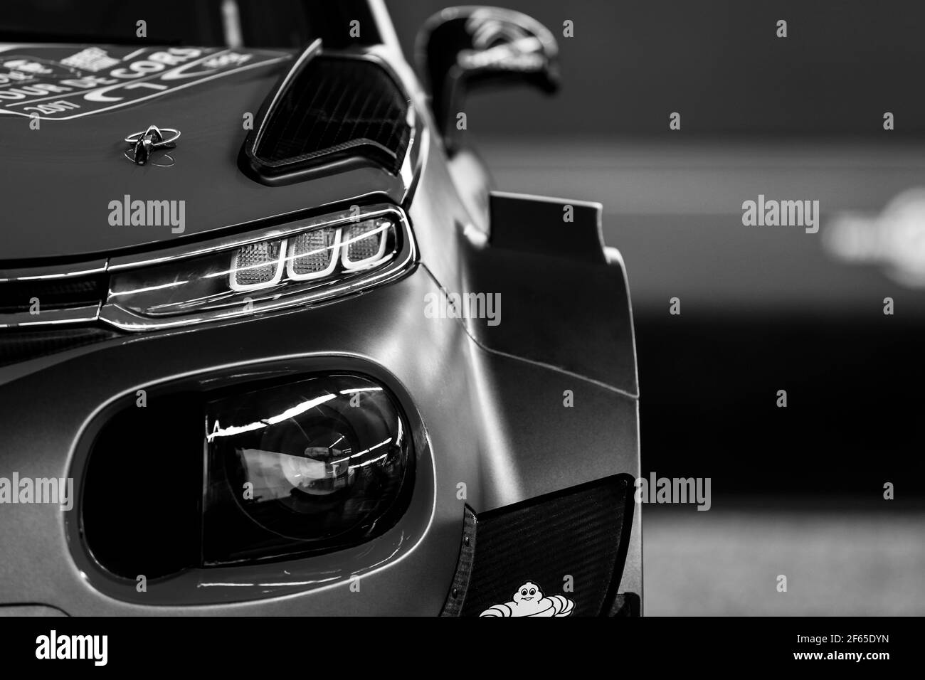 C3 WRC Citroen Total Abu Dhabi WRT Citroen Ambiance Detail während der WRC World Rally Car Championship 2017, Tour de Corse Rallye vom 6. Bis 9. April in Ajaccio, Frankreich - Foto Florent Gooden / DPPI Stockfoto