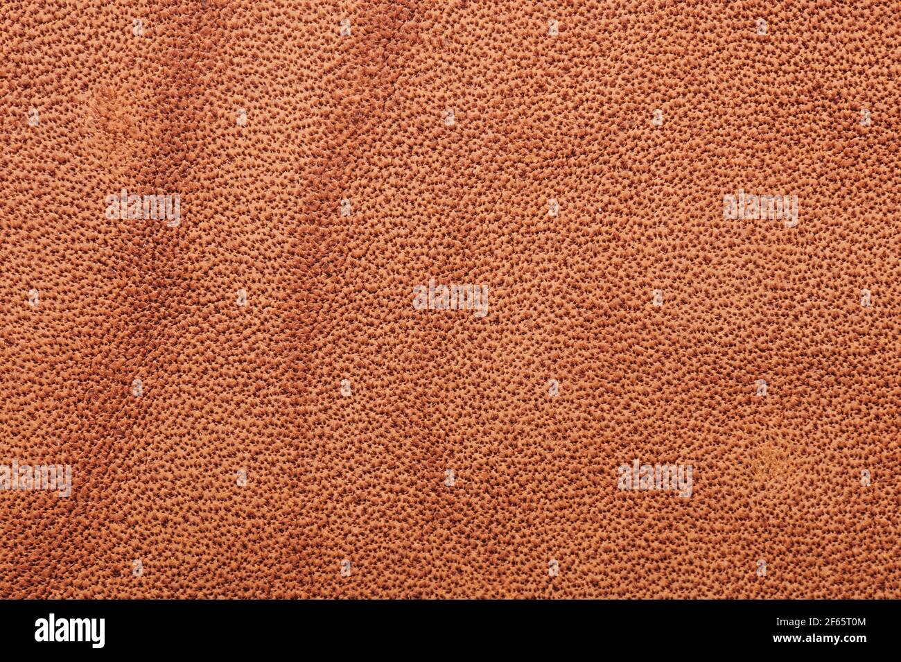Makro-Nahaufnahme mit braunem natürlichen, genarbten Hauthintergrund Stockfoto