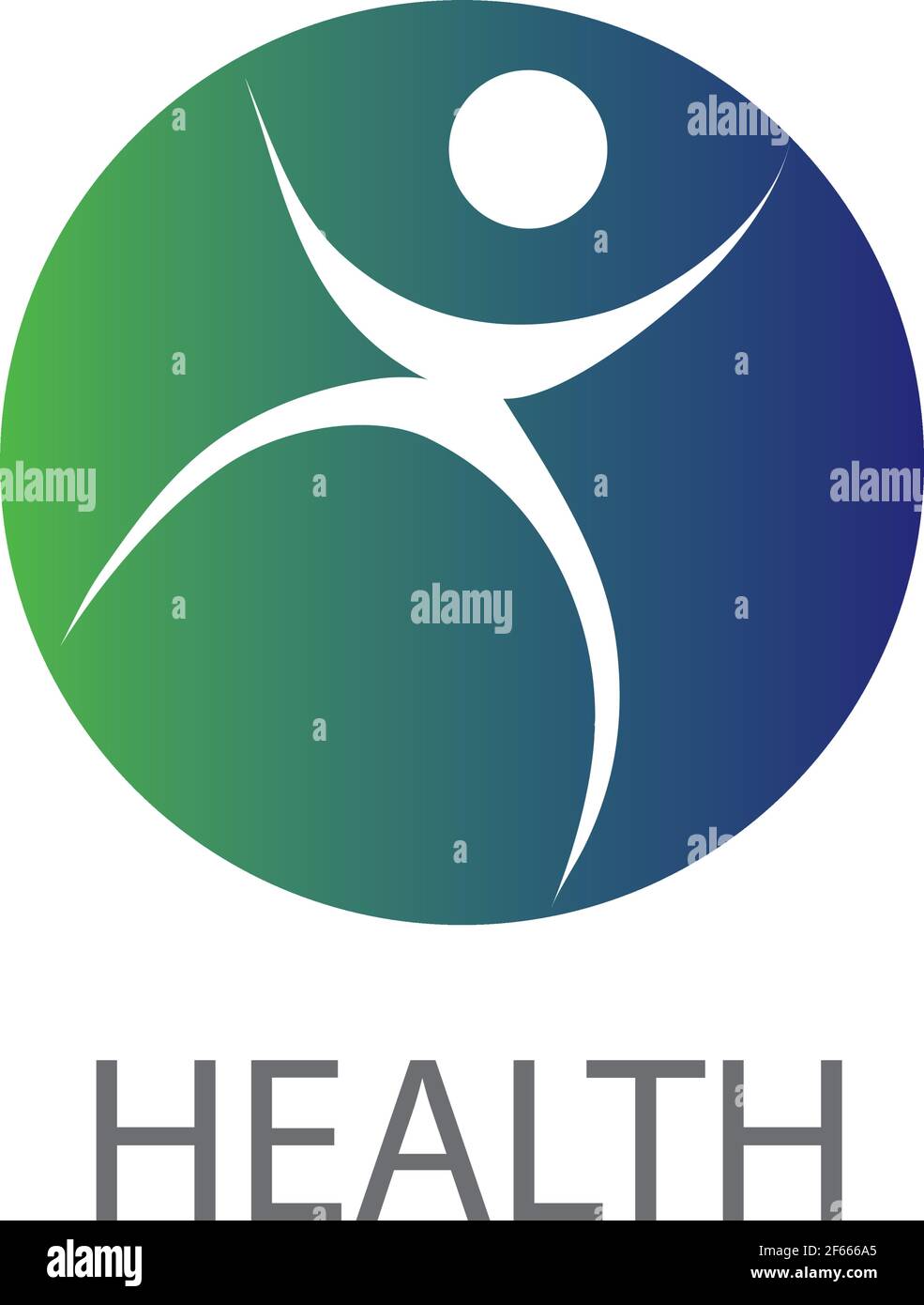 Menschliches Zeichen Logo Symbol Design Vektor Symbol Illustration Symbol Gesundheit Vitality Des Gradienten-Kreises Stock Vektor