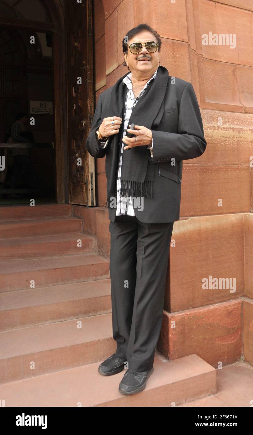 Schauspieler Politiker Bhartiya Janta Party (BJP) MP Shatrughan Singha im Parlament in Neu Delhi. Foto: Sondeep Shankar Stockfoto