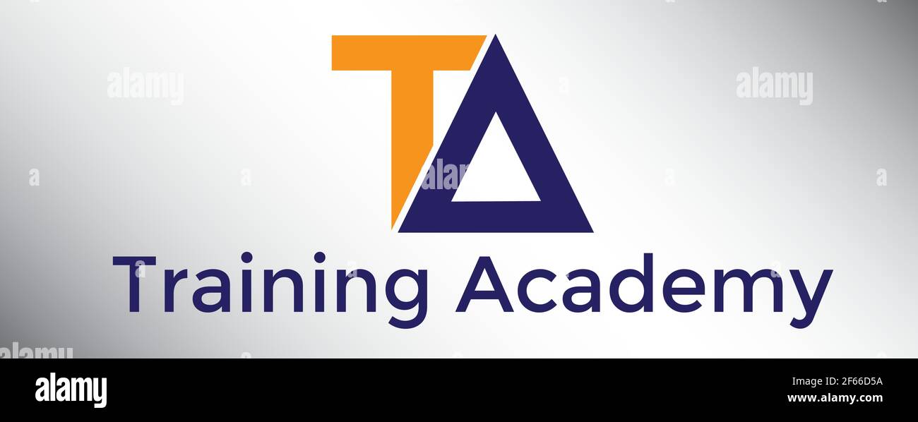 Moderne Initialen Buchstaben TA Logo Vorlage Design Vektor Symbol Symbole Training Academy Stock Vektor