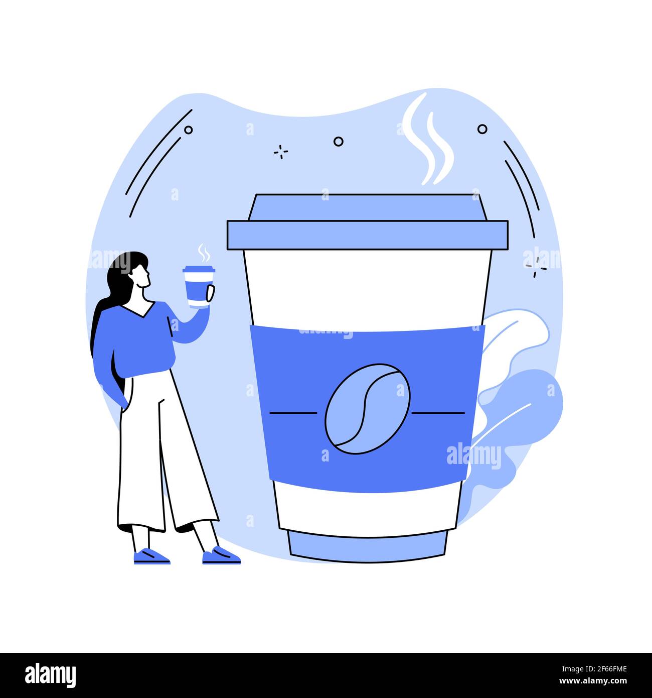 Abstraktes Konzept Vektorgrafik zum Mitnehmen. Stock Vektor