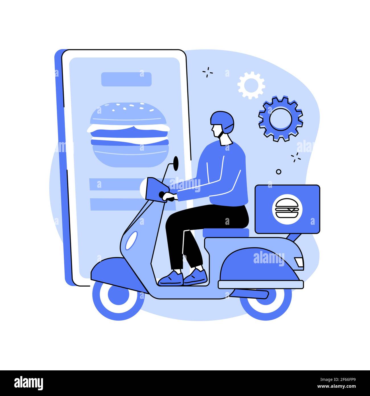 Food Delivery Service abstrakte Konzept Vektor Illustration. Stock Vektor