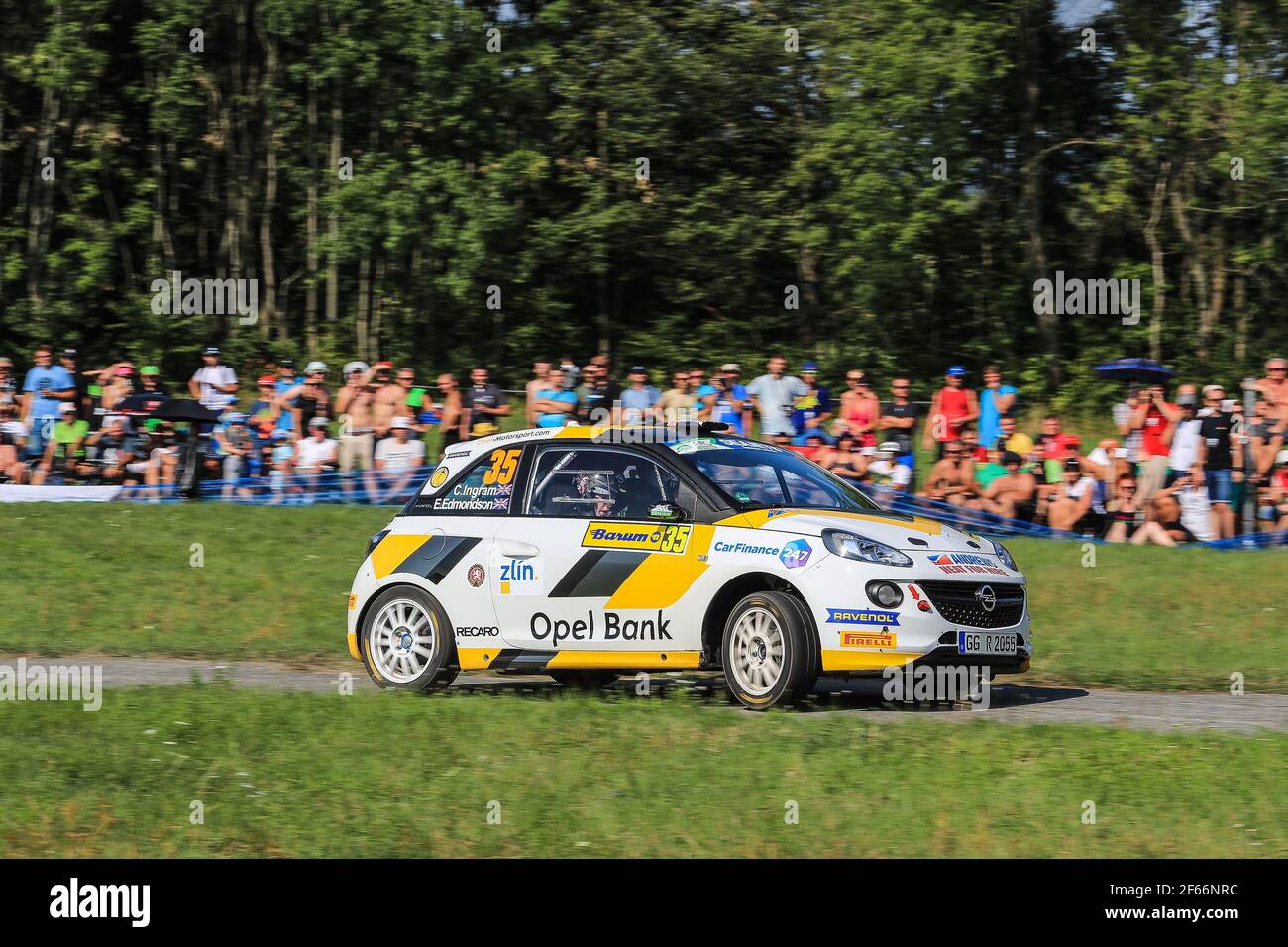 35 INGRAM Chris (GBR) ELLIOTT Edmondson (GBR) Opel ADAM R2 Aktion während der Rallye-Europameisterschaft 2017 ERC Barum Rallye, vom 25. Bis 27. August, in Zlin, Tschechische Republik - Foto Jorge Cunha / DPPI Stockfoto