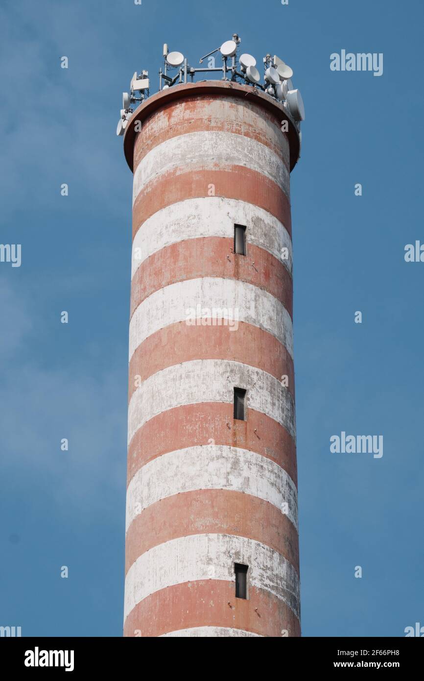 Alte Ziegelfabrik Schornstein Varedo, Monza Brianza, Lombardei Italien Stockfoto