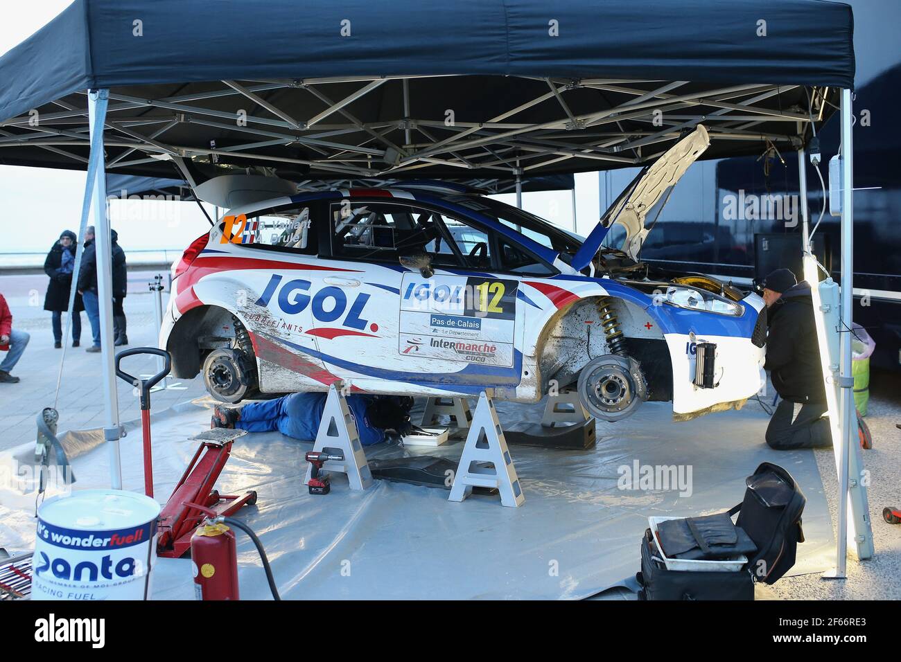12 VAILLANT Benoit BRULE Antoine Ford Fiesta Aktion während der Rallye Frankreich 2017, Rallye du Touquet vom 16. Bis 18. März in Le Touquet, Frankreich - Foto Gregory Lenormand / DPPI Stockfoto