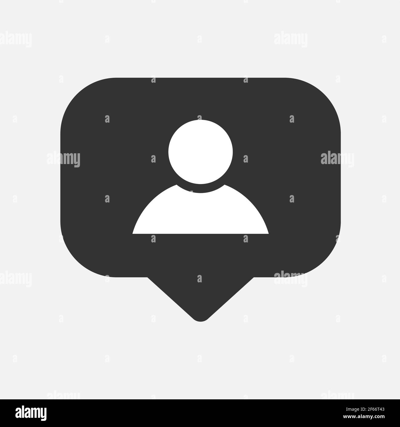 Zähler, Freund Anfrage Menge Follower Benachrichtigungssymbol instagram. Buton für Social Media . Stock Vektor