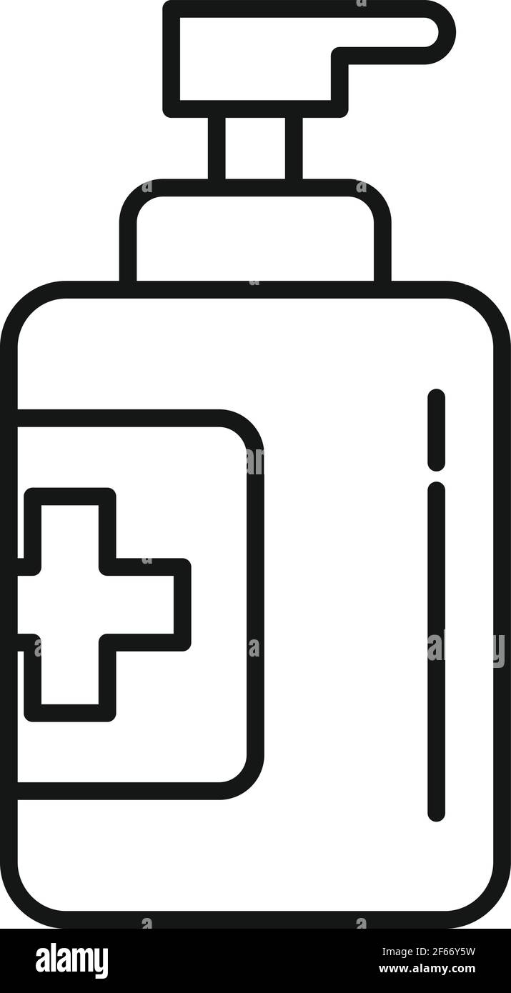 Antiseptische Hand sauber Symbol, skizzieren Stil Stock Vektor