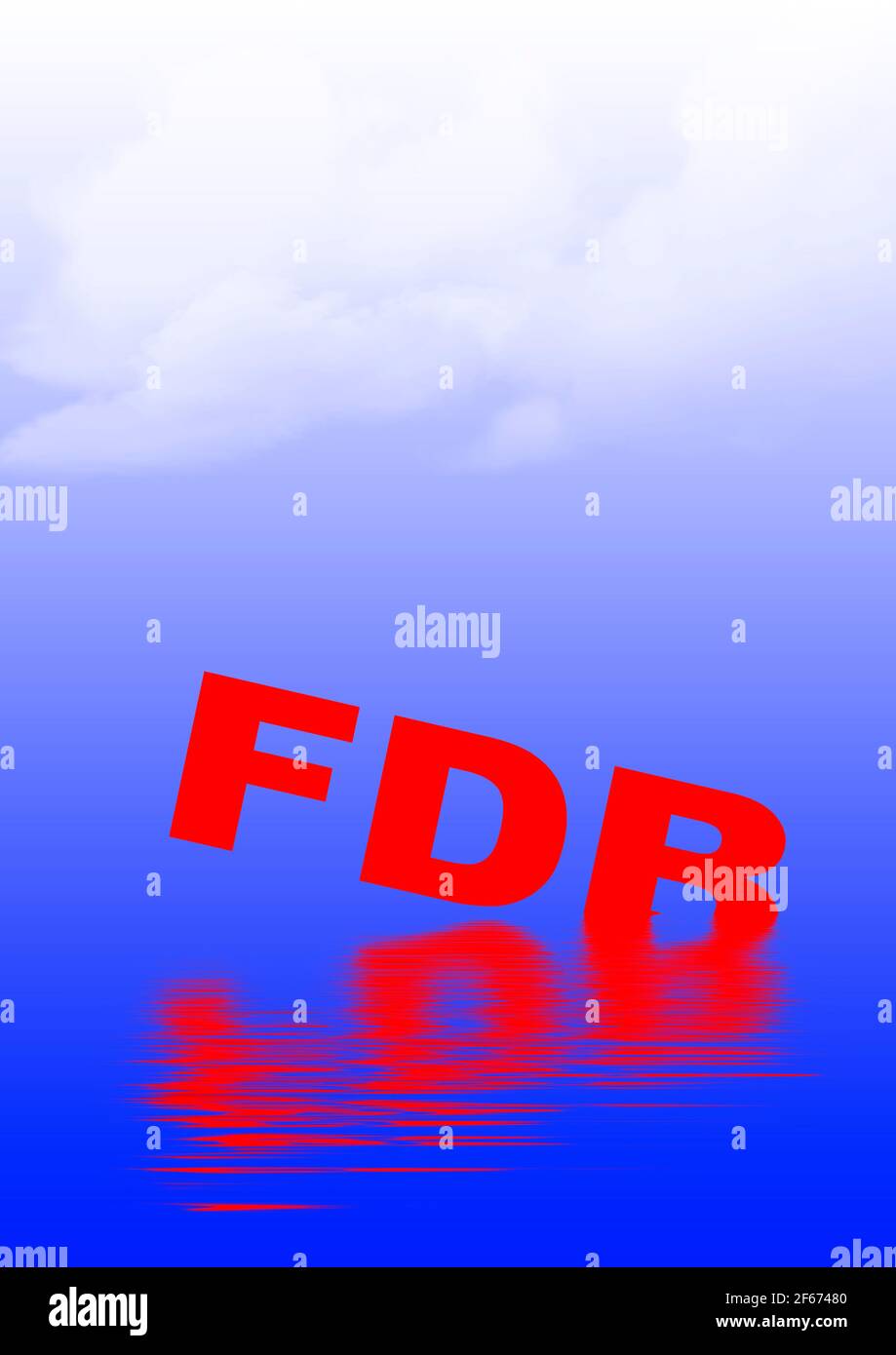 Wahlen in Deutschland, sinkende FDP Stockfoto