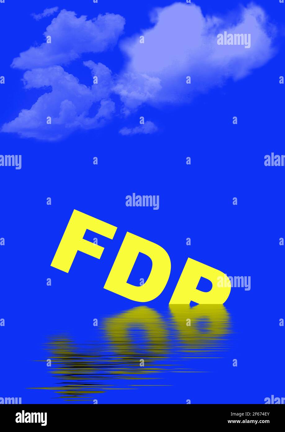 Wahlen in Deutschland, sinkende FDP Stockfoto