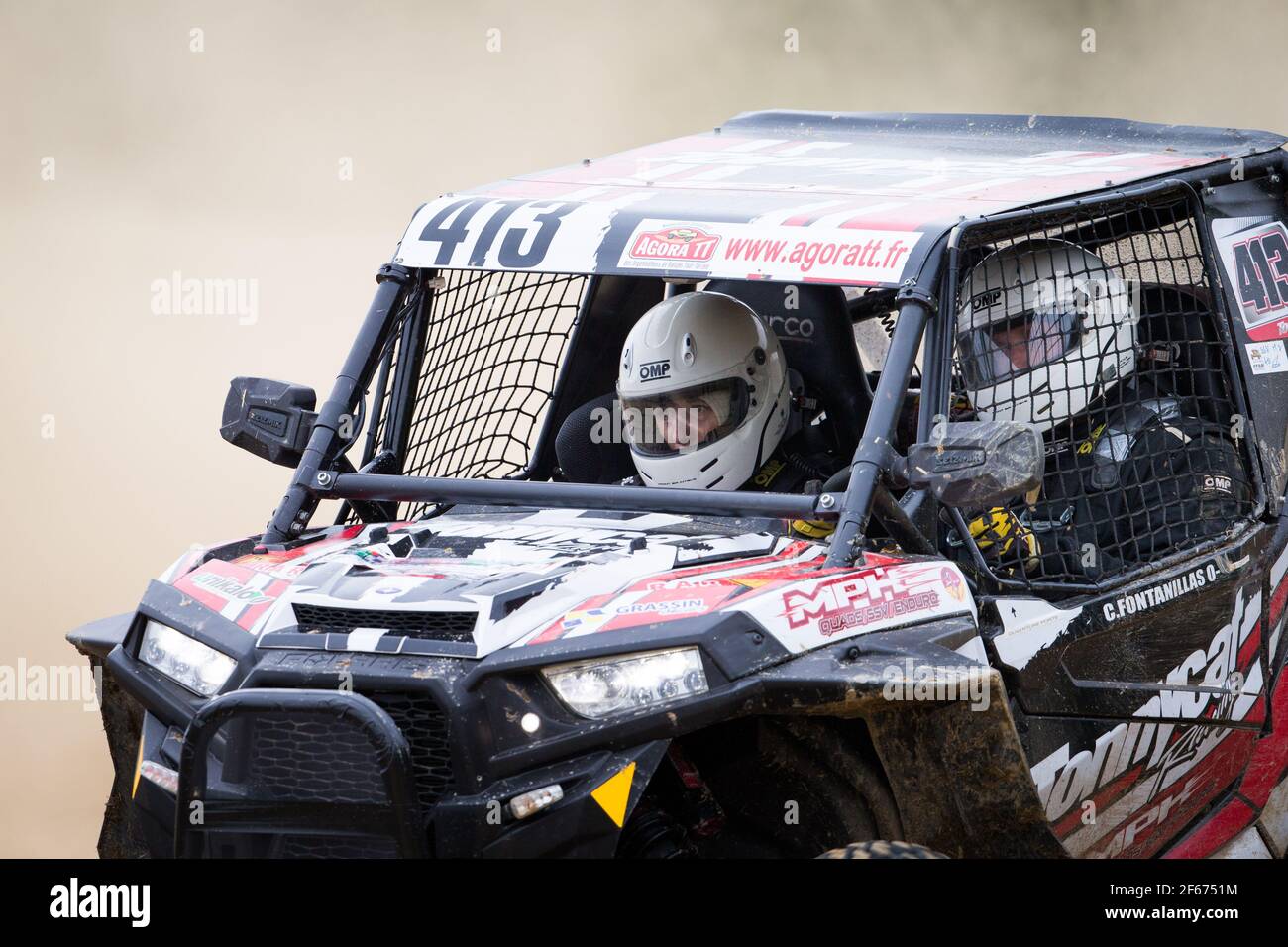 413 FONTANILLAS Cyril, LOPEZ Jenny, POLARIS RZR TURBO1000, Aktion während der Rallye Tout Terrains Orthez Bearn 2017, 4. Bis 6. August in Orthez, Frankreich - Foto Antonin Vincent / DPPI Stockfoto