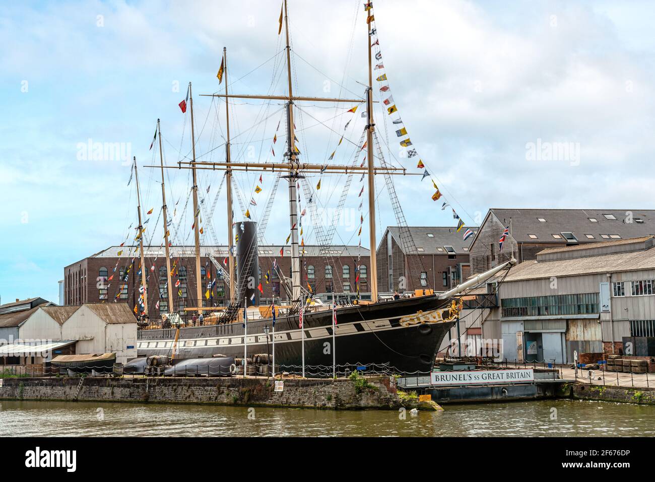 Museumsschiff Brunels SS Great Britain in Bristol Harbour, Somerset, England, Großbritannien Stockfoto